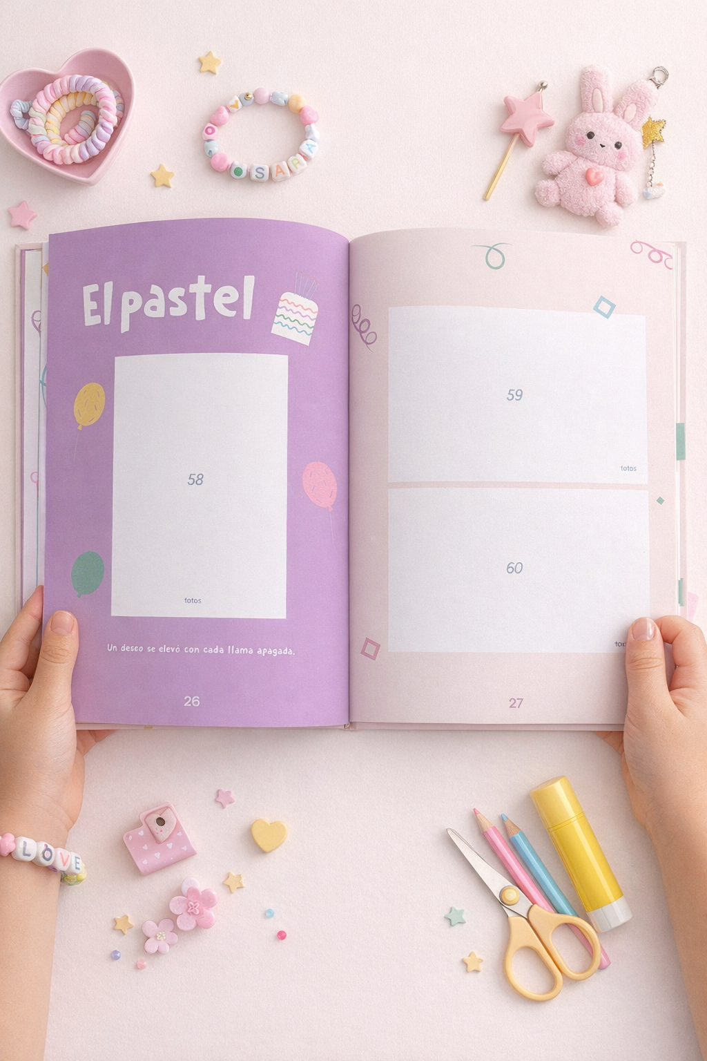 Álbum de fotos infantil personalizado – "Mi fiesta para siempre"